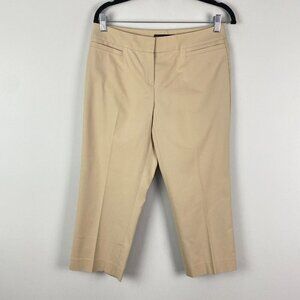 Lafayette 148 Cropped Pants Size 6P Light Tan Stretch